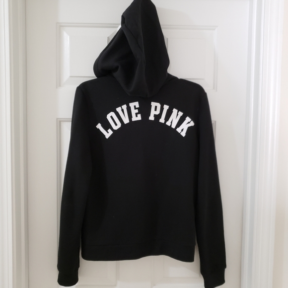 Pink Victoria Secret Black & White Sweat Hood - Picture 3 of 6